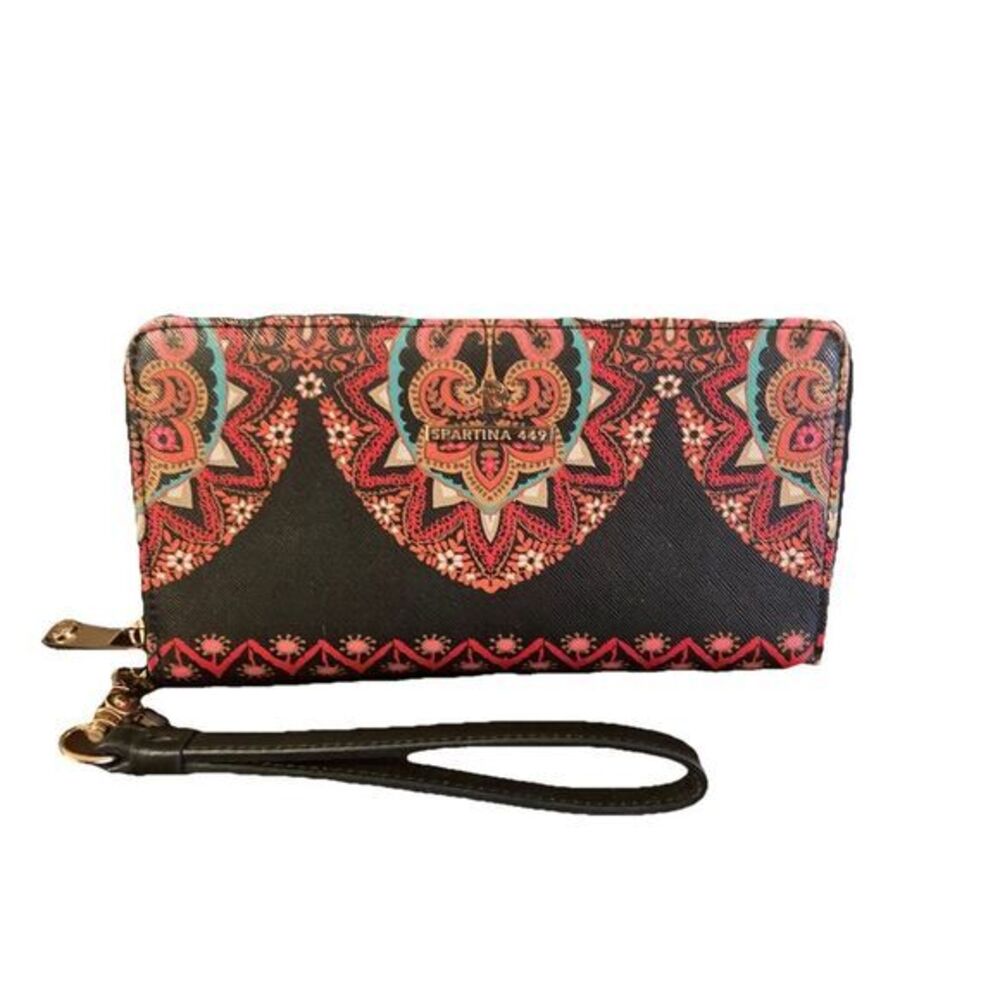SPARTINA 449 Daufuskie Island Mermaid Wristlet Wallet Purse Midnight Coral